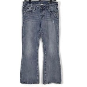 Silver Womens Jeans Size 30 Aiko Flare Light Wash